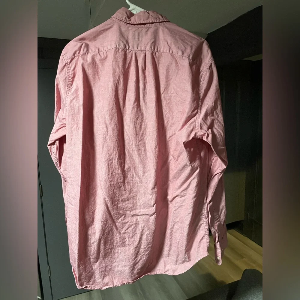 J. Crew Men’s Red Button-Down Casual Shirt